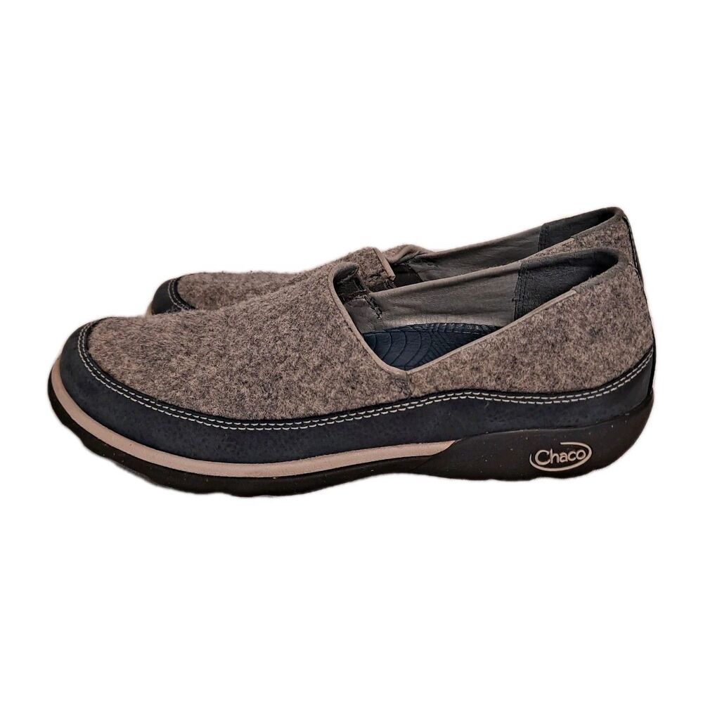 Chaco Sloan Women's Performance Shoes Size 9.5 Blue Steel Gray Wool Slip On